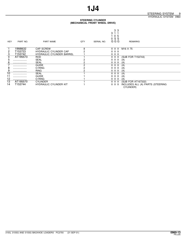John Deere 310G 310SG 315SG Backhoe Loader Parts Catalog PC2755-SEP - Image 8