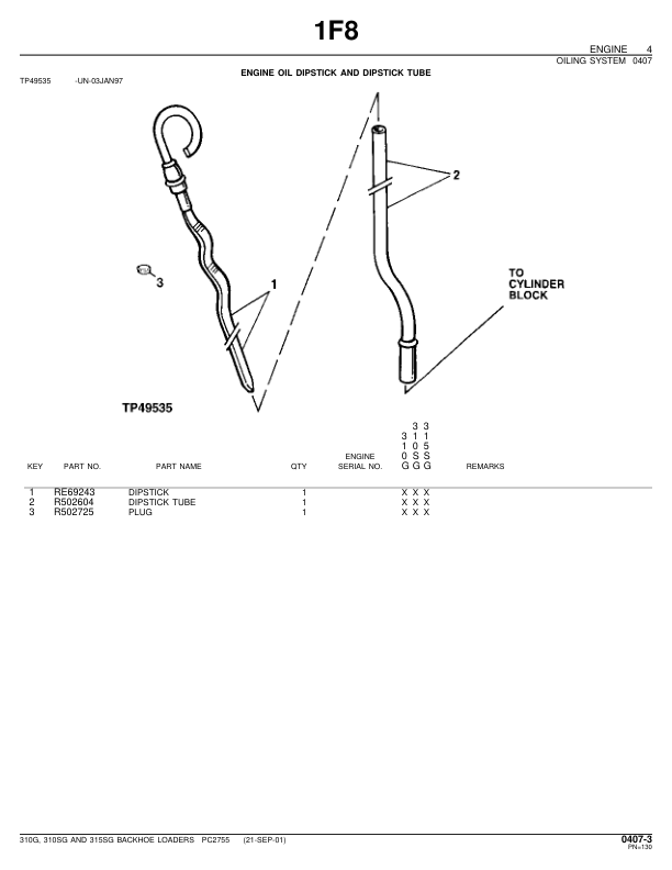 John Deere 310G 310SG 315SG Backhoe Loader Parts Catalog PC2755-SEP - Image 7