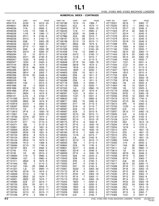 John Deere 310G 310SG 315SG Backhoe Loader Parts Catalog PC2755-SEP - Image 12