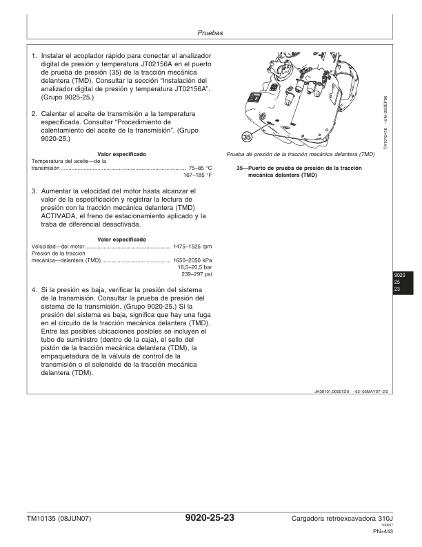 John Deere 310J Backhoe Loader Service Manual TM10135 ES - Image 11
