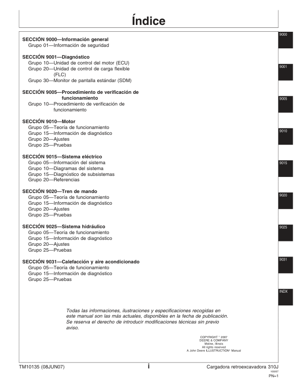 John Deere 310J Backhoe Loader Service Manual TM10135 ES - Image 4
