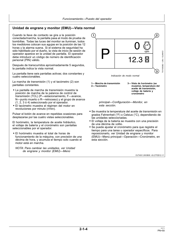 John Deere 310K Backhoe Loader Operators Manual OMT305707-D2 ES - Image 16