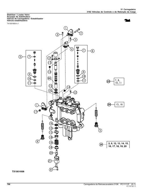 John Deere 310K Backhoe Loader Parts Catalog PC11111P-12 PT - Image 12