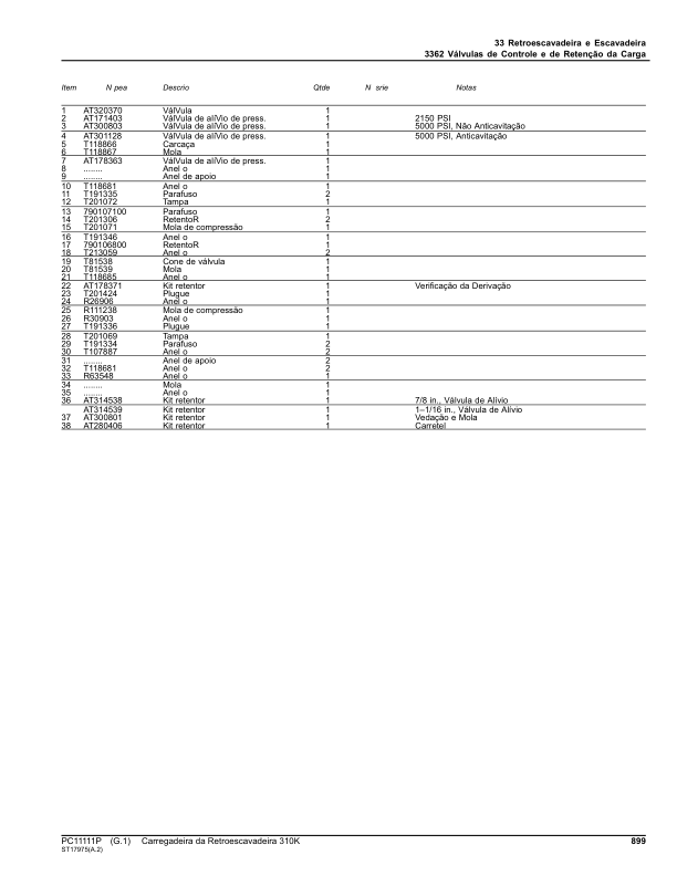 John Deere 310K Backhoe Loader Parts Catalog PC11111P-12 PT - Image 13