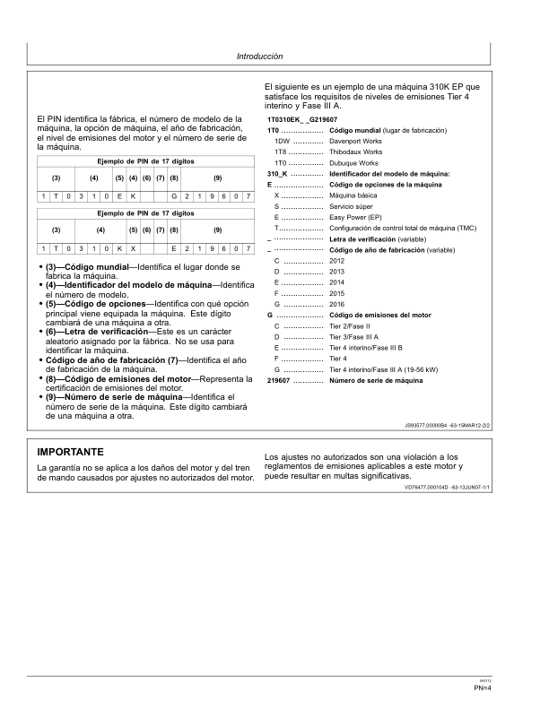 John Deere 310K EP Backhoe Loader Operators Manual OMT305726-D2 ES - Image 12