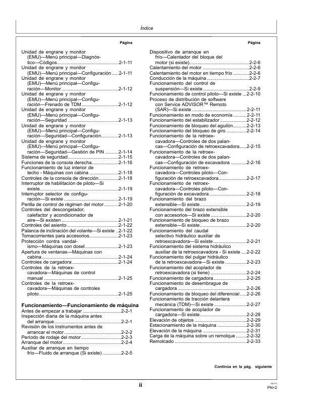 John Deere 310K EP Backhoe Loader Operators Manual OMT305726-D2 ES - Image 6