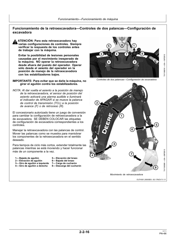 John Deere 310K EP Backhoe Loader Operators Manual OMT305726-D2 ES - Image 26