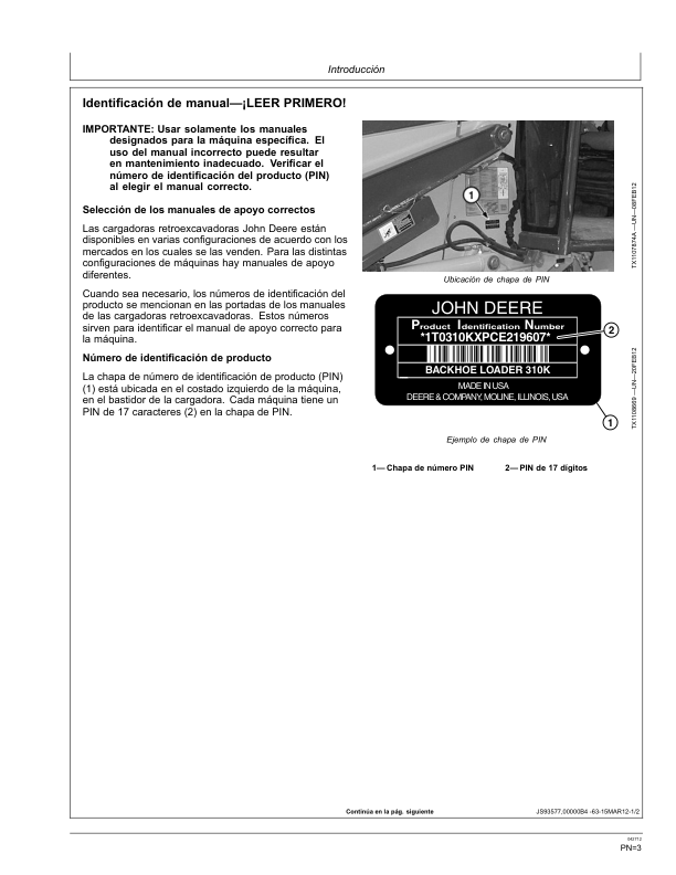 John Deere 310K EP Backhoe Loader Operators Manual OMT305726-D2 ES - Image 11