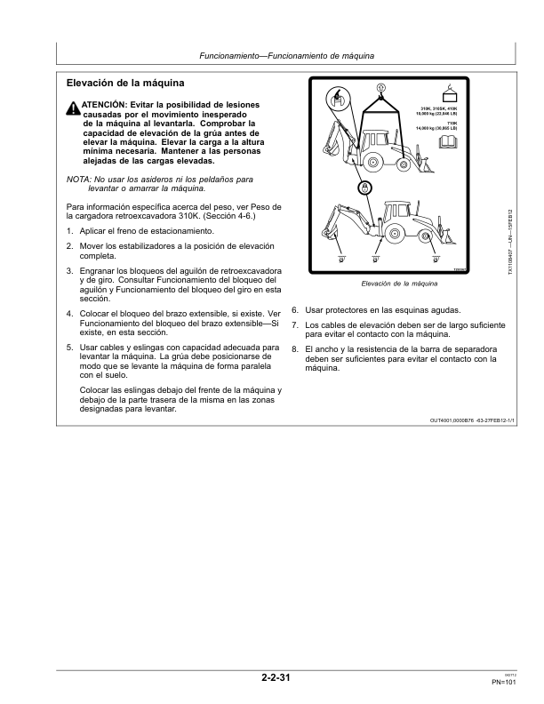 John Deere 310K EP Backhoe Loader Operators Manual OMT305726-D2 ES - Image 18