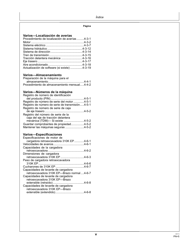 John Deere 310K EP Backhoe Loader Operators Manual OMT305726-D2 ES - Image 9