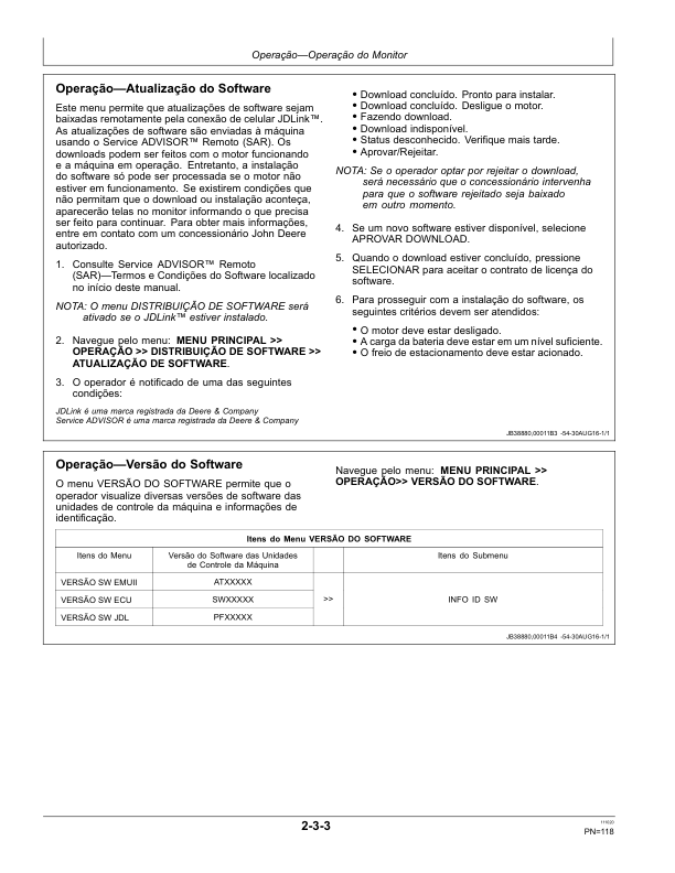 John Deere 310L Backhoe Loader Operators Manual OMT390394X54-K0 PT - Image 10