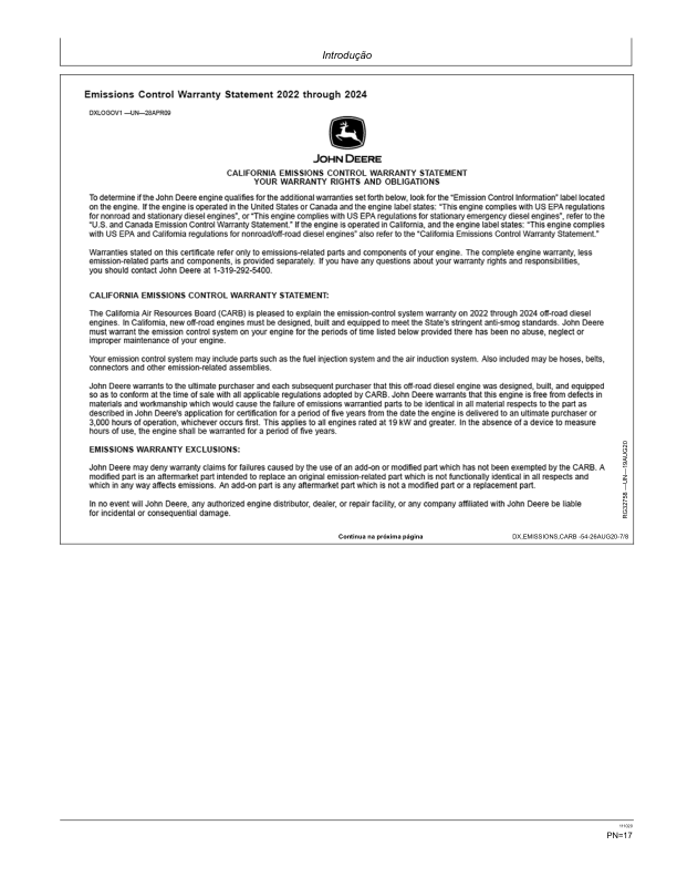 John Deere 310L Backhoe Loader Operators Manual OMT390394X54-K0 PT - Image 12