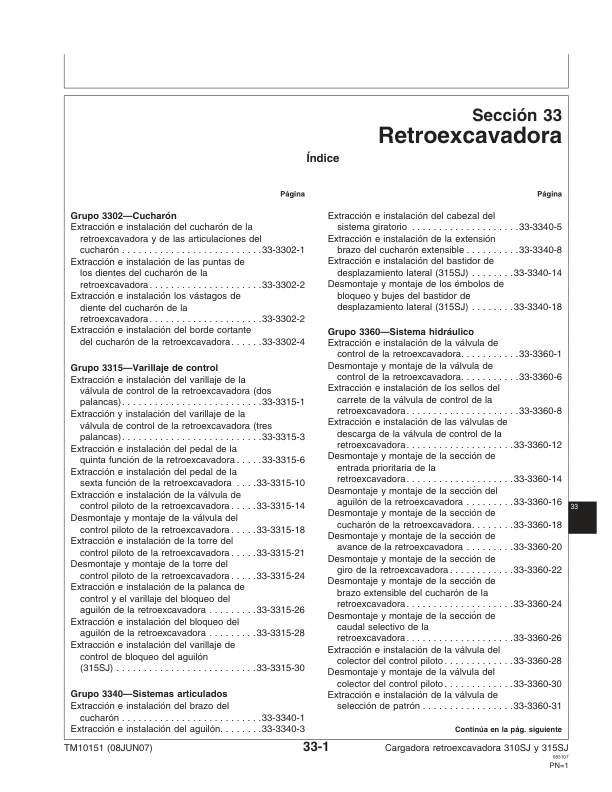 John Deere 310SJ 315SJ Backhoe Loader Service Manual 08JUN07 ES - Image 12