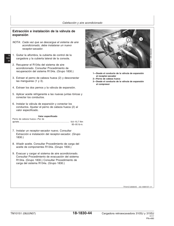 John Deere 310SJ 315SJ Backhoe Loader Service Manual 08JUN07 ES - Image 9