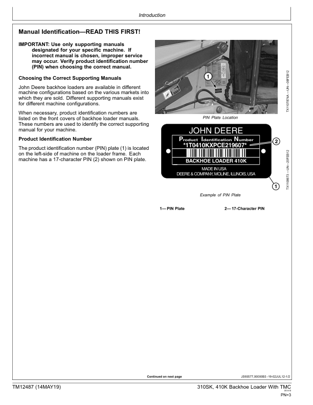 John Deere 310SK 410K Backhoe Loader with TMC Operation and Test Service Manual TM12487 - Image 4