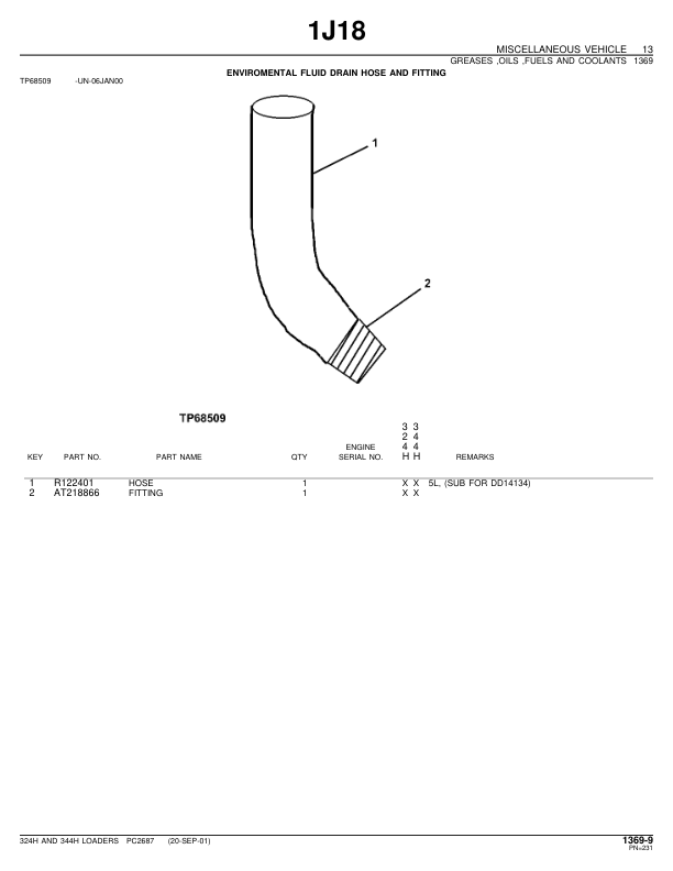 John Deere 324H 344H Wheel Loader Parts Catalog PC2687 - Image 19