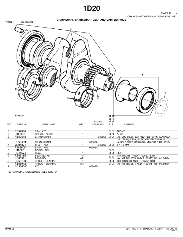 John Deere 324H 344H Wheel Loader Parts Catalog PC2687 - Image 24