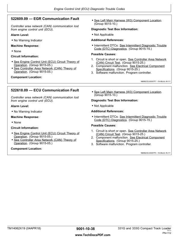 John Deere 331G 333G Compact Track Loader Operation and Test Service Manual TM14062X19 - Image 8
