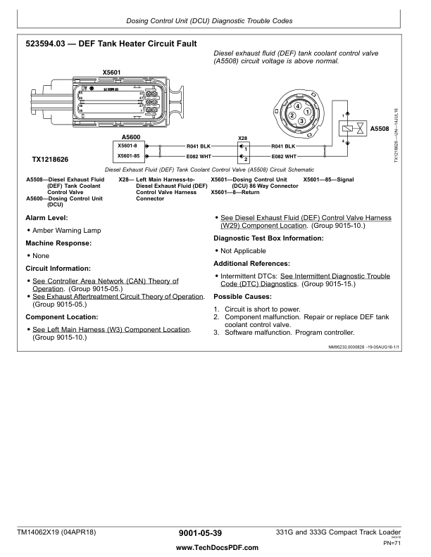 John Deere 331G 333G Compact Track Loader Operation and Test Service Manual TM14062X19 - Image 13
