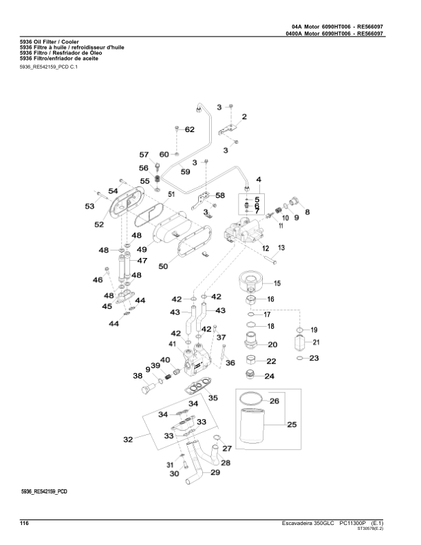 John Deere 350GLC Excavator Parts Catalog PC11300P-16 PT - Image 5