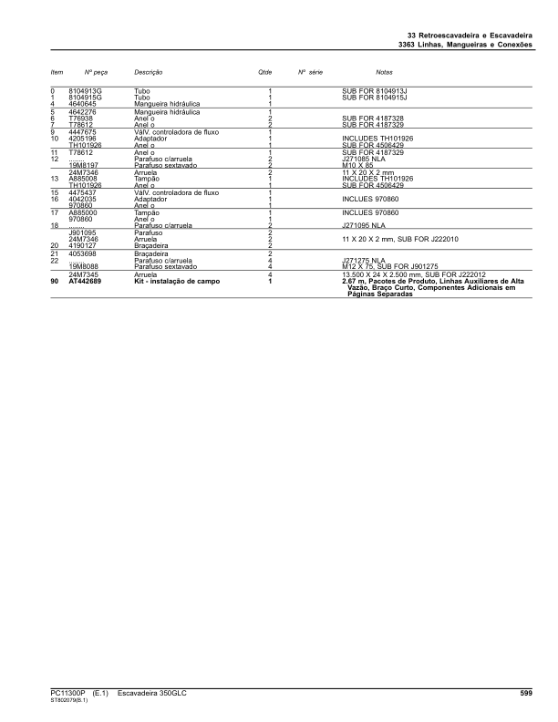 John Deere 350GLC Excavator Parts Catalog PC11300P-16 PT - Image 9