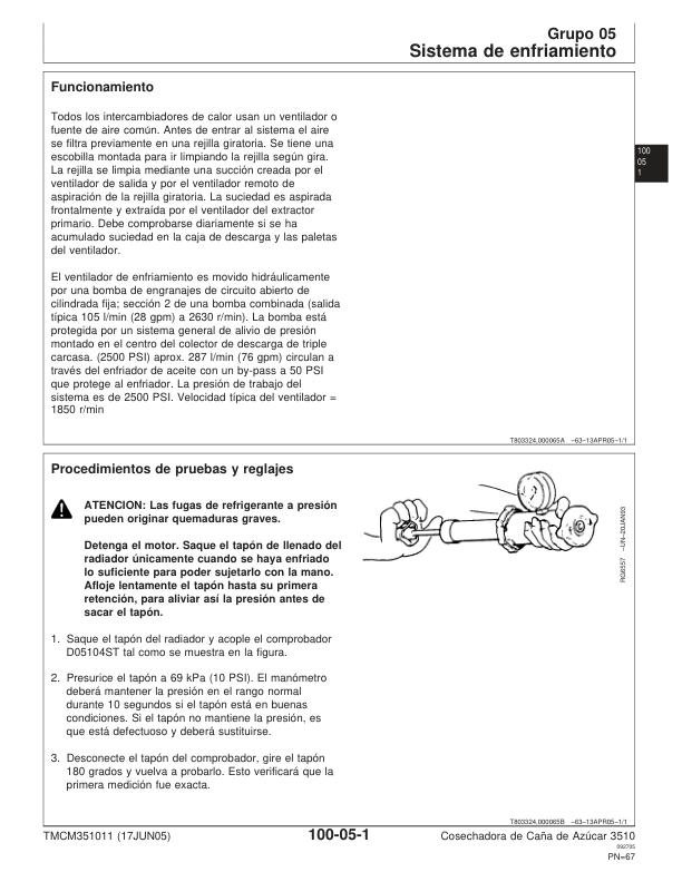John Deere 3510 Sugarcane Harvester Service Manual TMCM351011 ES - Image 14