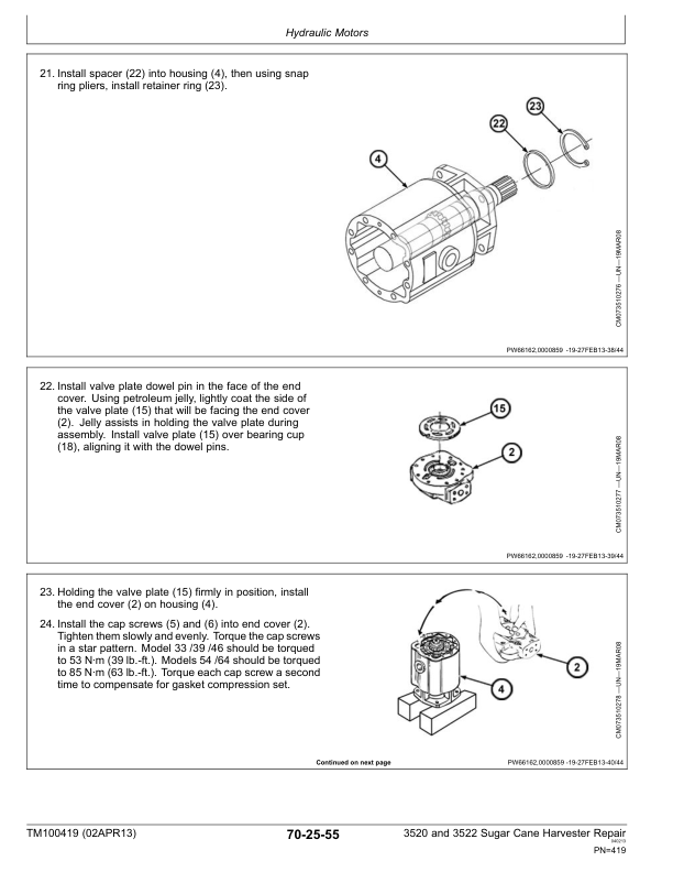 John Deere 3520 3522 Sugarcane Harvester Repair Manual TM100419-13 - Image 12