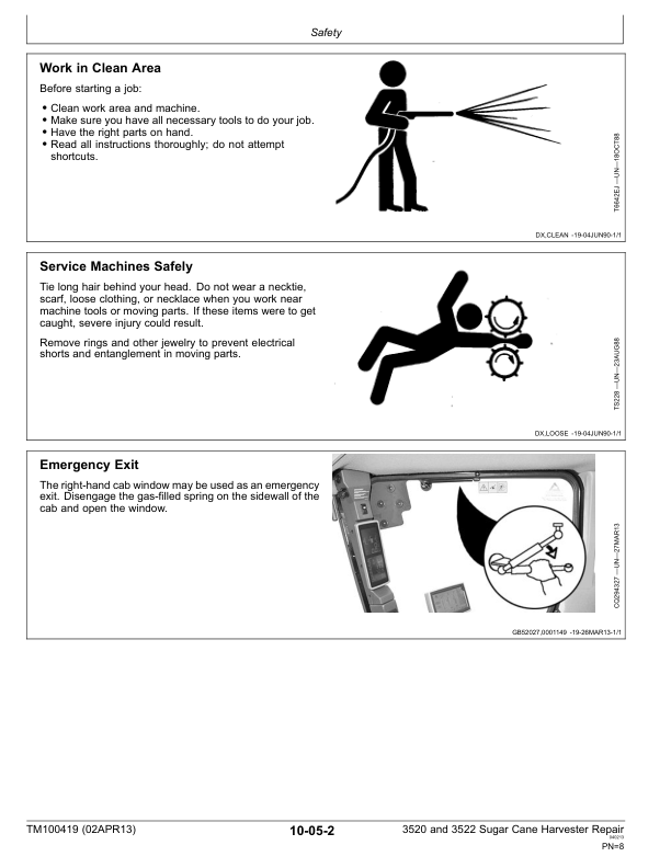 John Deere 3520 3522 Sugarcane Harvester Repair Manual TM100419-13 - Image 15