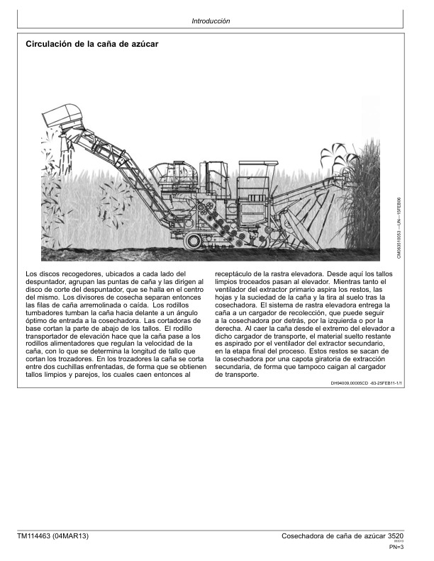 John Deere 3520 Sugarcane Harvester Diagnostic and Test Service Manual TM114463-13 ES - Image 4