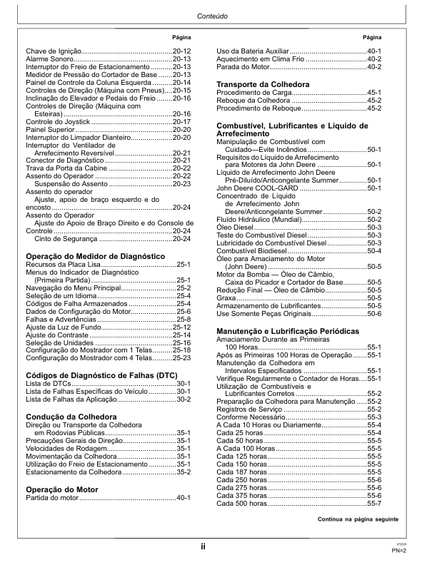 John Deere 3520 Sugarcane Harvester Operators Manual OMNW00272-G9 PT - Image 6