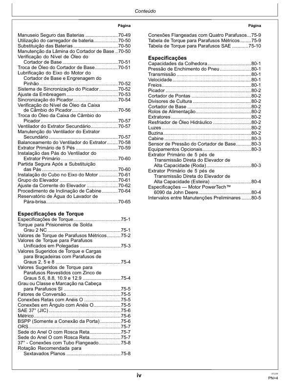 John Deere 3520 Sugarcane Harvester Operators Manual OMNW00272-G9 PT - Image 8