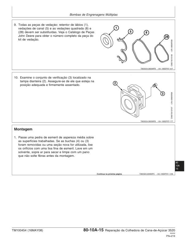 John Deere 3520 Sugarcane Harvester Repair Manual TM100454 PT - Image 11