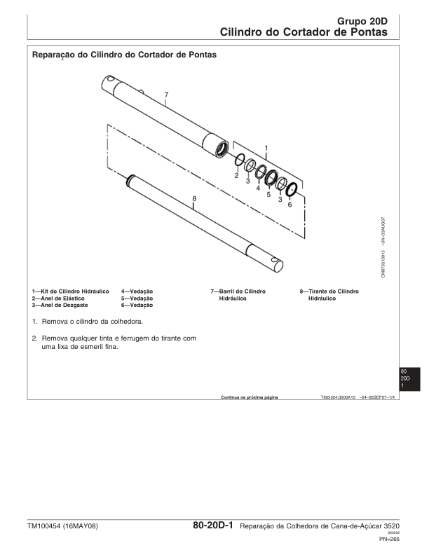 John Deere 3520 Sugarcane Harvester Repair Manual TM100454 PT - Image 12