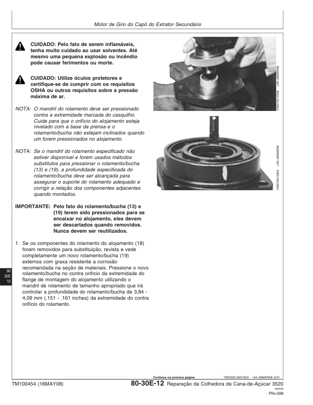 John Deere 3520 Sugarcane Harvester Repair Manual TM100454 PT - Image 15
