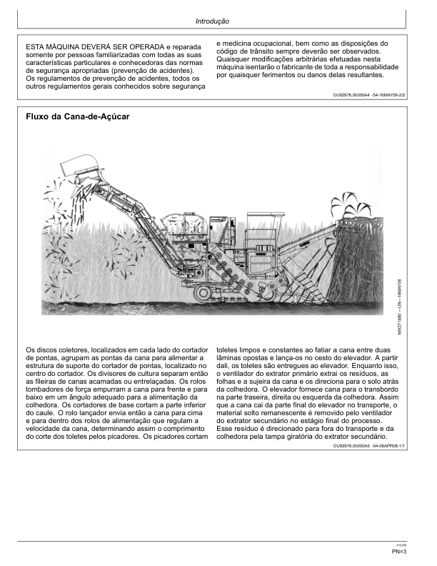 John Deere 3522 Sugarcane Harvester Operators Manual OMNW00275-L8 PT - Image 4