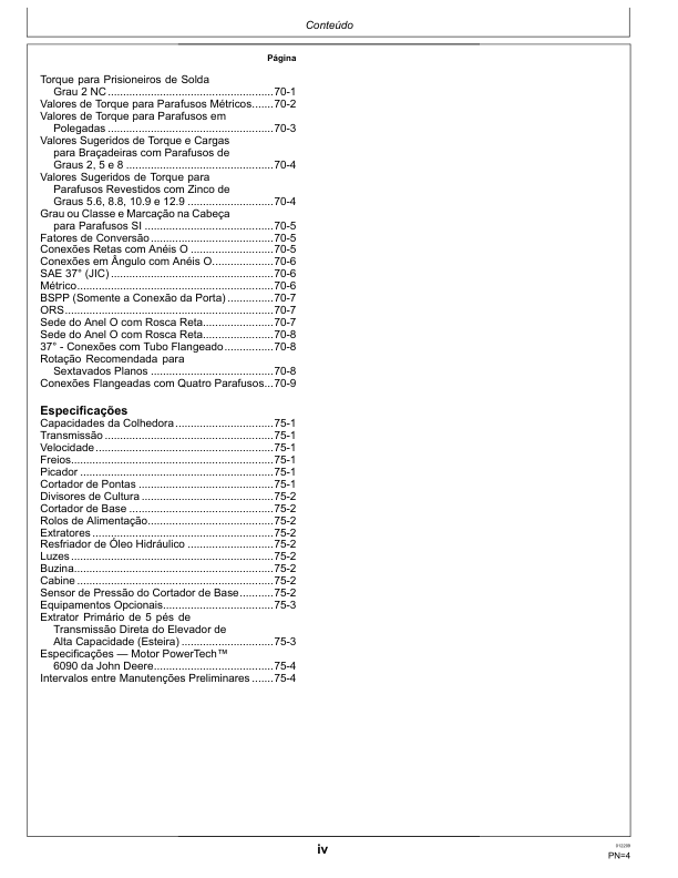 John Deere 3522 Sugarcane Harvester Operators Manual OMNW00275-L8 PT - Image 8