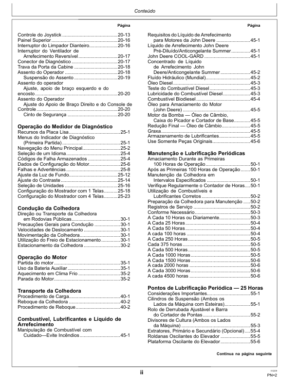 John Deere 3522 Sugarcane Harvester Operators Manual OMNW00275-L8 PT - Image 6