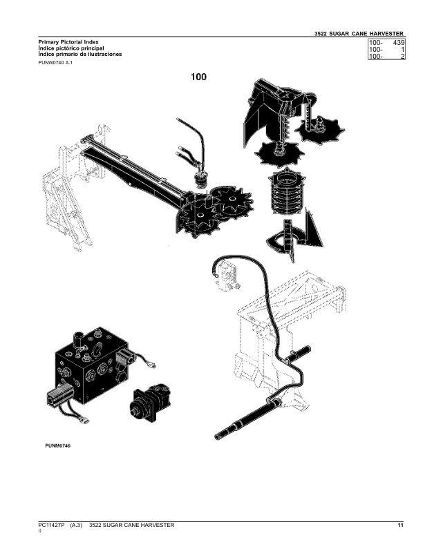 John Deere 3522 Sugarcane Harvester Parts Catalog PC11427P PT - Image 4