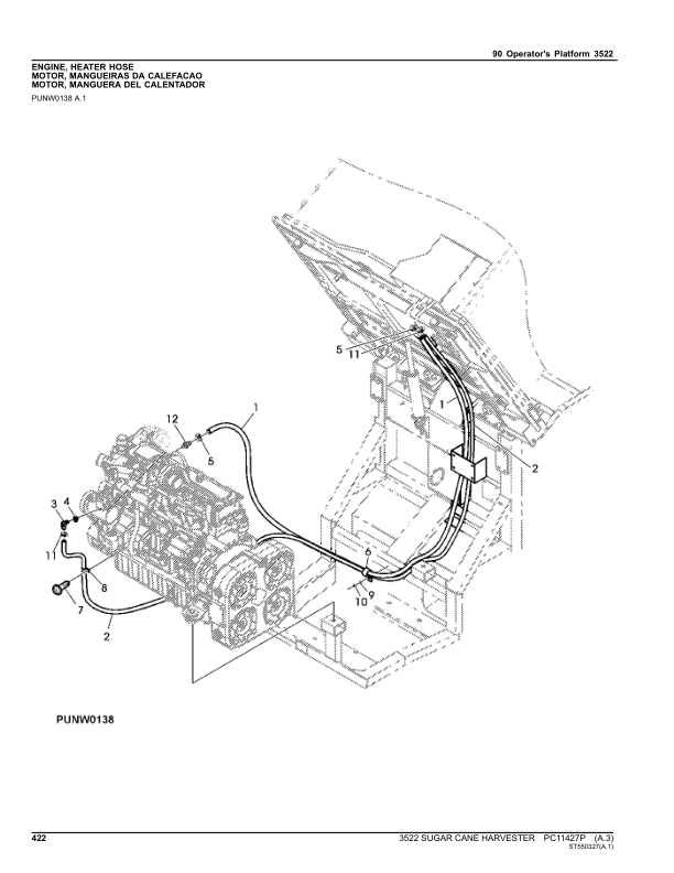 John Deere 3522 Sugarcane Harvester Parts Catalog PC11427P PT - Image 20