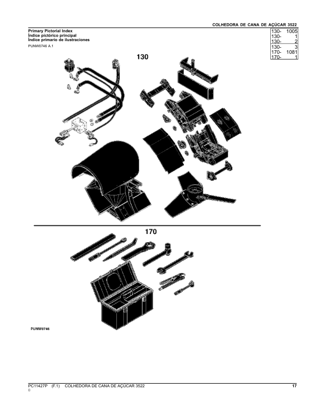 John Deere 3522 Sugarcane Harvester Parts Catalog PC11427P PT - Image 10