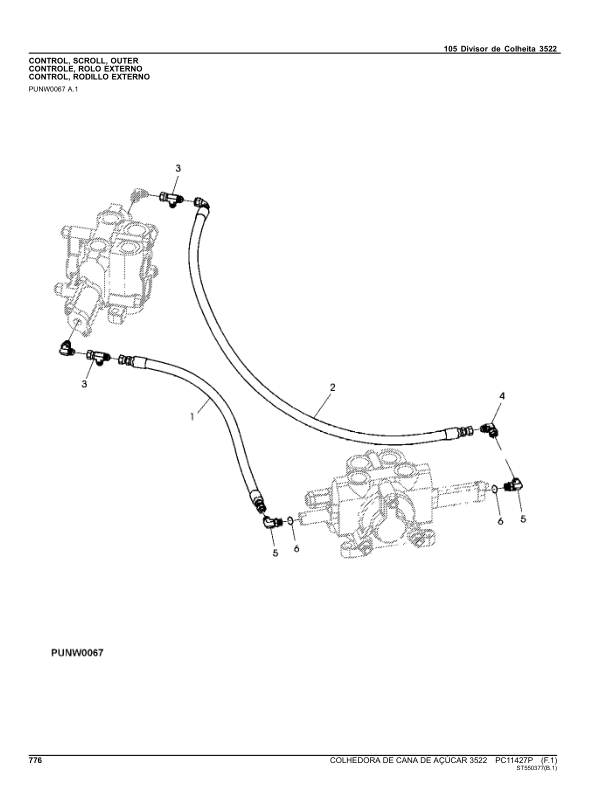 John Deere 3522 Sugarcane Harvester Parts Catalog PC11427P PT - Image 23