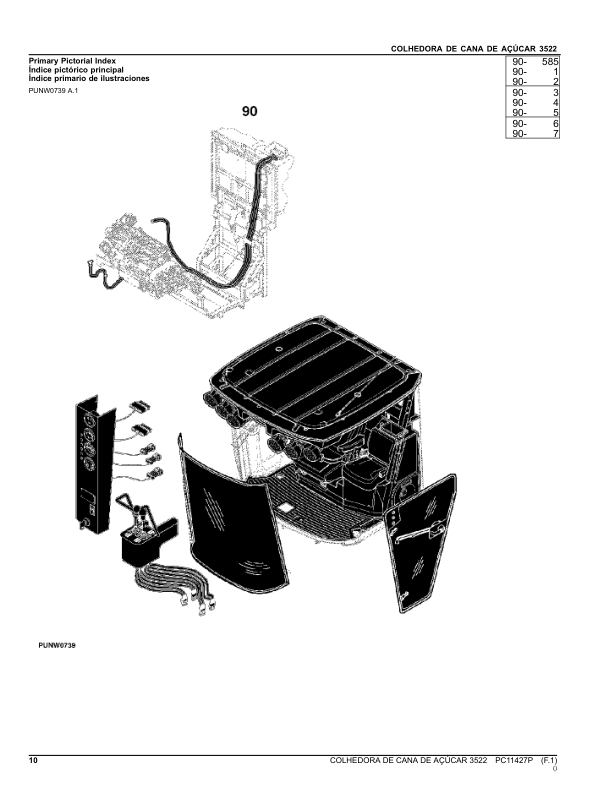 John Deere 3522 Sugarcane Harvester Parts Catalog PC11427P PT - Image 3