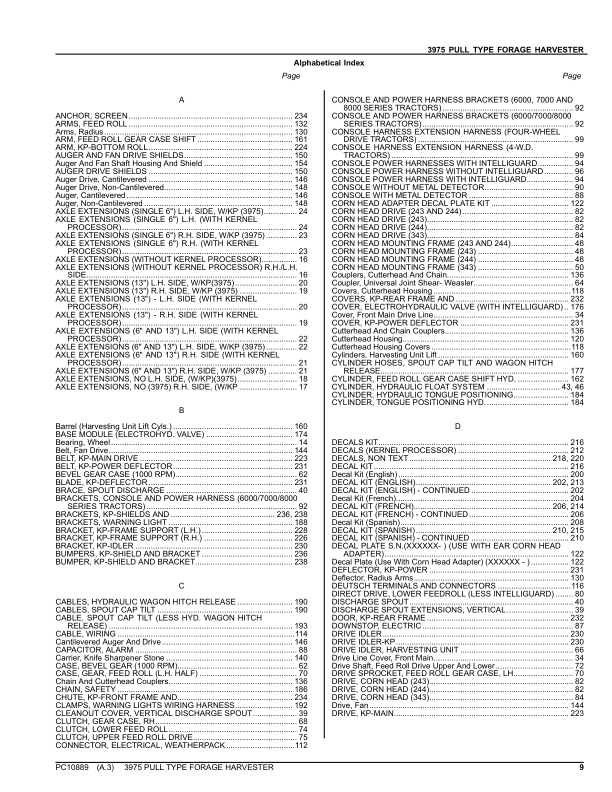 John Deere 3975 Pull Type Forage Harvester Parts Catalog PC10889 - Image 9