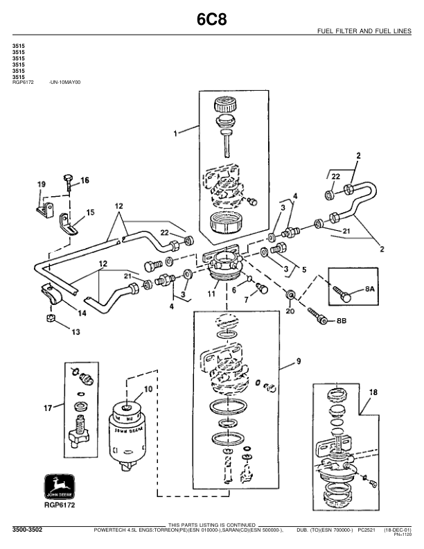 John Deere 4.5 L 4045 Engine Parts Catalog PC2521 - Image 12
