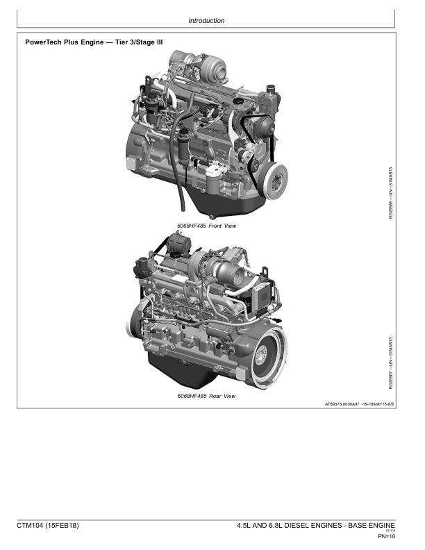 John Deere 4.5 L 6.8 L Base Engine Service Manual CTM104 - Image 3