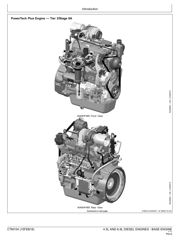 John Deere 4.5 L 6.8 L Base Engine Service Manual CTM104 - Image 13