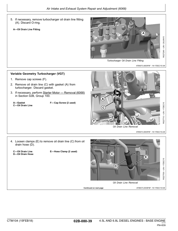 John Deere 4.5 L 6.8 L Base Engine Service Manual CTM104 - Image 23