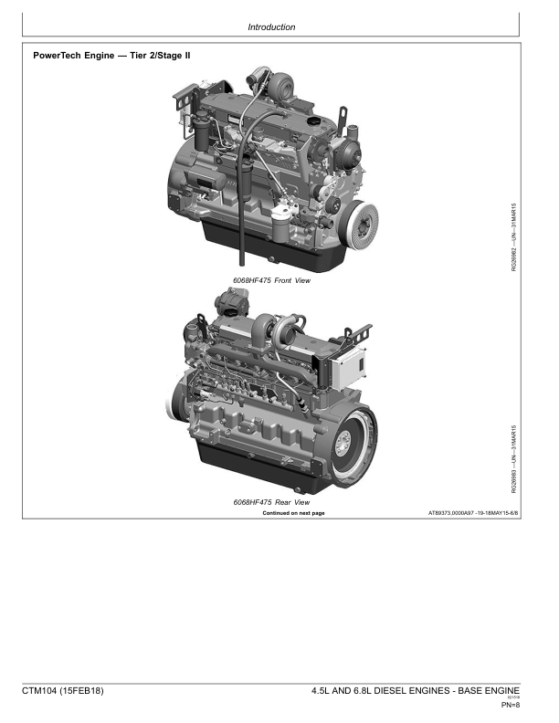 John Deere 4.5 L 6.8 L Base Engine Service Manual CTM104 - Image 15