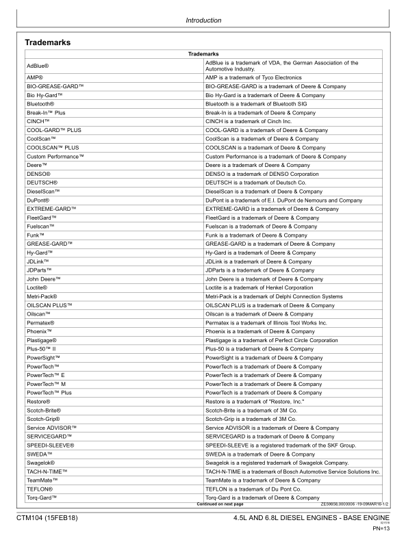 John Deere 4.5 L 6.8 L Base Engine Service Manual CTM104 - Image 6