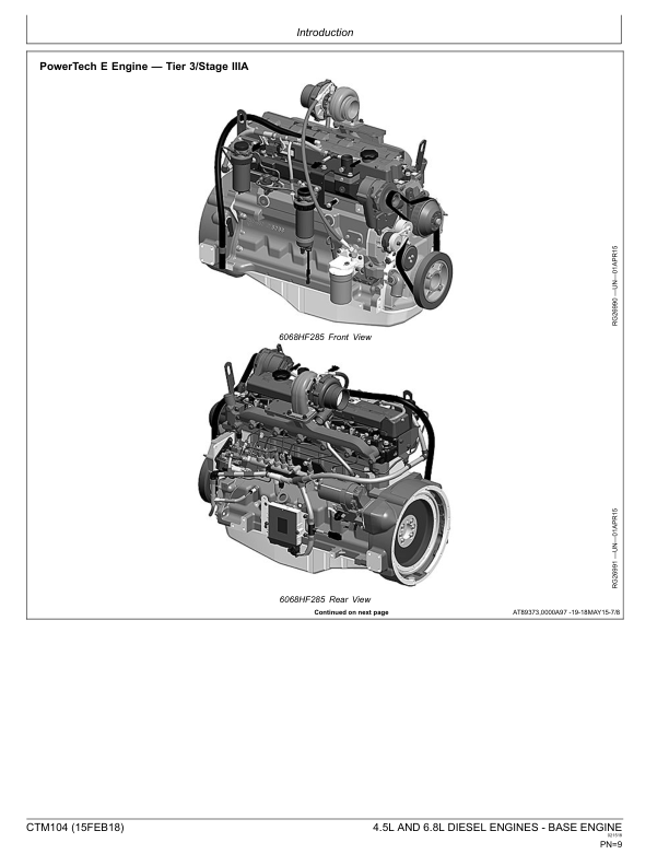 John Deere 4.5 L 6.8 L Base Engine Service Manual CTM104 - Image 16